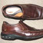MENS COLE HAAN / NIKE AIR, SIZE 11.5 M, DARK BROWN LEATHER LOAFERS, $279