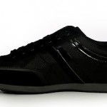 Hugo Boss Men’s Lace Up Fashion Sneakers Silvans Black 50235181 New Authentic