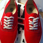 Authentic Red Vans: Men’s Size 13