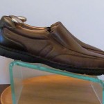 Mens size 11 M brown leather Clarks XTR Lite slip on casual loafers shoes