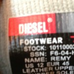 MEN’S USED DIESEL REMY BROWN SUEDE TRAINER SNEAKER SHOE, SZ 12 (45 EU)