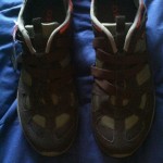 DIESEL MENS GREEN & ORANGE LEATHER SUEDE SNEAKERS SHOES SIZE 11 NEW