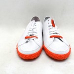 Diesel Men’s Yesterday Nostalgia Canvas Sneakers White/Orange Size 12 NWOB!