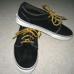 VANS SKATEBOARDING MENS 106 VULCANIZED PIG SUEDE SHOES BLACK SIZE 9 FREE SHIP NR