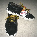 VANS SKATEBOARDING MENS 106 VULCANIZED PIG SUEDE SHOES BLACK SIZE 9 FREE SHIP NR