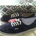 NWT Kenzo Paris Vans leopard Blue Men Authentic Lace up SZ 11.5 Opening Ceremony