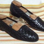 ★★AWESOME★★ BRAGANO COLE HAAN MEN SHOES SZ 10 M BLACK WOVEN LEATHER LOAFERS