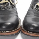 COLE HAAN 10 black leather CLASSIC plain toe lace perforated oxford shoe $250