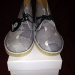 mens clarks originals desert boot white leather vinyl record print size 9m