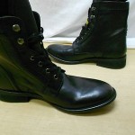 New Diesel Mens Miliboot Black Leather Ankle Side Zip Lace Up Boots Eur 42 US 9
