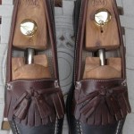 EUC 11D Cole Haan Tassel Loafer Shoes Black Brown