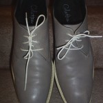 MEN COLE HAAN AIR CADEN PLAIN OX GRAY PERFORATED LEATHER OXFORDS SZ 12M