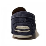 $245 HUGO BOSS Navy Blue Drivers Loafers Shoes 12 45 Mens Casual Moccasins 45.5