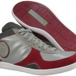 New $100 DIESEL Tell  Men Shoes US 10.5 EU 44 Flint Gray / Red