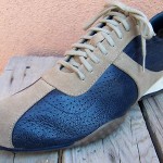 MENS DRESS SHOES COLE HAAN NIKE AIR BLUE BROWN LEATHER SPORT OXFORDS SIZE 8.5M