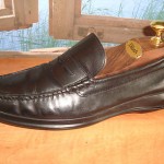 COLE HAAN ~ MENS BLACK LEATHER NIKE AIR PINCH PENNY LOAFERS SLIP ONS SHOES 9M