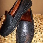Cole Haan Mens Moccasin Driving Shoes  Leather Black Loafers Casual Dress 10