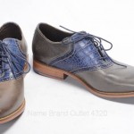 COLE HAAN 8 gray blue leather AIR COLTON SADDLE croc perforated oxford shoe NEW