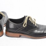 COLE HAAN 10 black leather CLASSIC plain toe lace perforated oxford shoe $250
