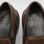Mens shoes COLE HAAN Stratton brown leather NIKE AIR slip on loafers sz 9.5 M