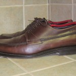 Boss Hugo Boss Lace-Up Brown Leather Moc Toe Oxford Shoes-Size 9.5 D- Made Italy