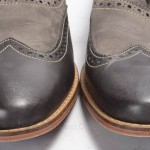 COLE HAAN 11.5 gray leather AIR COLTON WINGTIP perforated oxford dress shoe $198