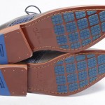 COLE HAAN 8 gray blue leather AIR COLTON SADDLE croc perforated oxford shoe NEW