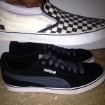 Lot Of 2 Vans Slip on shoes size 13 Black & White & Black & Gray