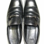 BOSS HUGO BOSS Men’s Shoes Sz 11.5 M Black Leather Horsebit Loafers