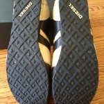 MEN’S USED DIESEL HUGO BLACK & WHITE SUEDE TRAINER SNEAKER SHOE, SZ 12 (45 EU)