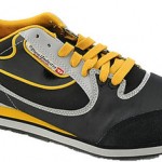 New $110 DIESEL Aramis  Men  Shoes Size US 10.5  EU 44  Black / Paloma / Golden