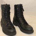 Diesel mens 43 10 black leather lace up military inspired ankle dress boots zh