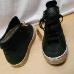 New Diesel Mens D-78 Mid Black Lace Up Sneakers Canvas Lo Pro Shoes Size 9.5