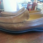 NEW MENS”10M”COLE HAAN NIKE AIR SLIP ON BROWN LEATHER LOAFERS GEL HEELED SHOES