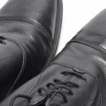 COLE HAAN 8.5 black leather AIR ADAMS CAP TOE lace up oxford dress shoe $198