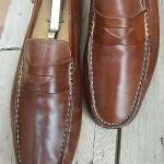 MENS COLE HAAN DRESS SHOES SIZE 11M BROWN LEATHER CASUAL SLIP ON DRIVER LOAFERS