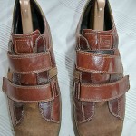 GENUINE HUGO BOSS TRAINERS BROWN LEATHER & SUEDE ORANGE MENS SIZE 10 EUR 43