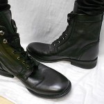 New Diesel Mens Miliboot Black Leather Ankle Side Zip Lace Up Boots E 44 US 10.5