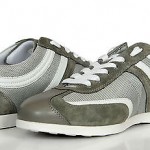 Hugo Boss Men’s Lace Up Fashion Sneakers Silvans Grey 50235181 New Authentic