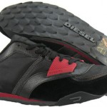 New $95 DIESEL Matthew On Men’s Shoes Size US 10 EU 43  Black / Biking Red