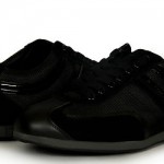 Hugo Boss Men’s Lace Up Fashion Sneakers Silvans Black 50235181 New Authentic