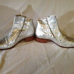 MEN’S DIESEL “SUBMARINE” SILVER LEATHER ANKLE BOOT SZ 10.5 +BOX/BAG RETAIL $600