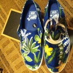Vans Rata Vulc Aloha Floral Classic Blue 9 Slip On Canvas Half Cab Sk8 Hi