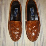 Bragano Crafted in Italy Woven Leather Shoes Men’s Size 9.5M Cole Haan vgc