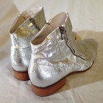 MEN’S DIESEL “SUBMARINE” SILVER LEATHER ANKLE BOOT SZ 10.5 +BOX/BAG RETAIL $600