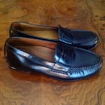 NWOB Mens Cole Haan Nike Air Black Leather Penny Loafers 10M