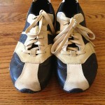 MEN’S USED DIESEL HUGO BLACK & WHITE SUEDE TRAINER SNEAKER SHOE, SZ 12 (45 EU)