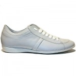 $330 Hugo Boss Black Label Leather Sneakers White Mens Shoes 12 45 Walking 11.5