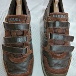 GENUINE DIESEL ZEUS ON TRAINERS BROWN LEATHER & SUEDE MENS SIZE 9