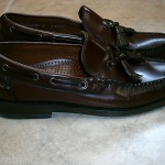 COLE HAAN City Tassel Leather BURGUNDY LOAFERS MOC Mens 7 M